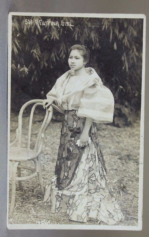 antique 1910s rppc photo postcard beautiful filipina girl philippines postcard filipina girls