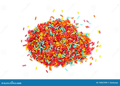 Colorful Sprinkles For Cake Isolated On White Background Stock Image
