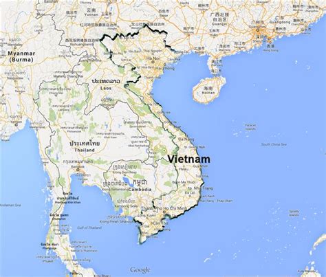 Vietnam Area And Border Overview