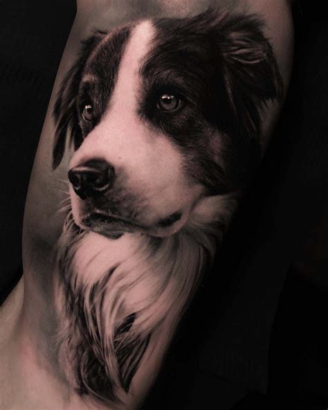 Dog Portrait Tattoo Realism Dog Portrait Tattoo Dog Memorial Tattoos