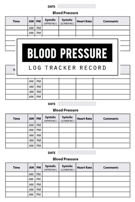 Buy Blood Pressure Log Record Health Planner Blood Pressure Tracker