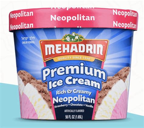 Mehadrin Neopolitan Dairy Ice Cream Midwest Premium Kosher