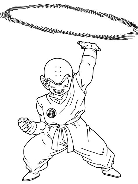 Funny Krillin Dragon Ball For Kids Coloring Page Coloring Page