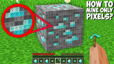 How To Mine Only Pixels From Diamond Ore In Minecraft Secret Way To