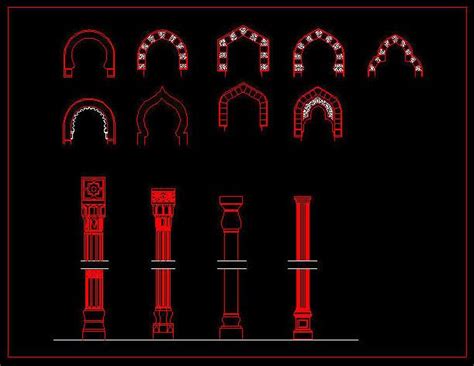 Architecture4design team has drawn and collected 340 beautiful ornament motifs and arches of islamic architecture! This is a 2D CAD template for Islamic architecture ...