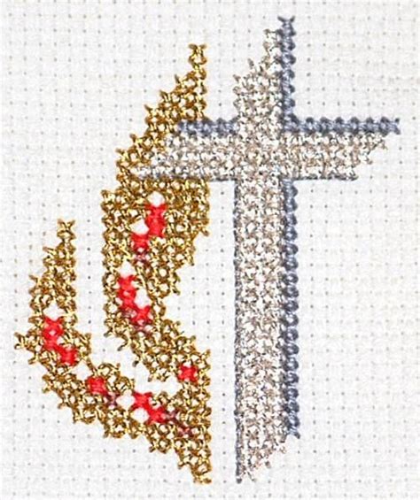 Many religious cross stitch patterns, representing all major faiths, have been around for hundreds of years and make wonderful wall hangings. Chrismon Cross Stitch Patterns - Bing Images | church ...
