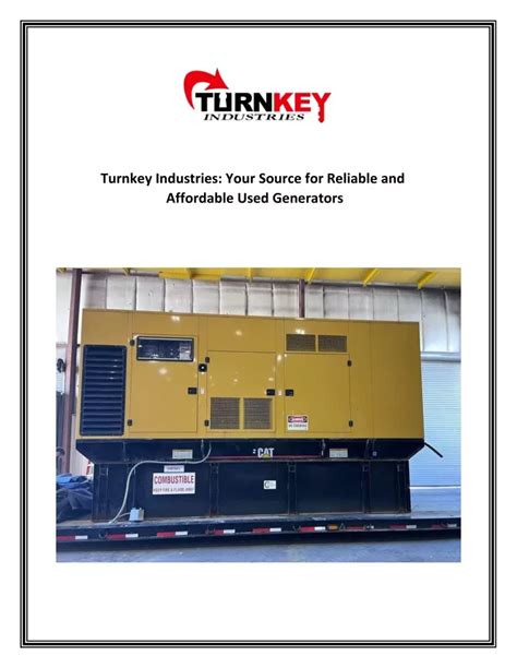 Ppt Turnkey Industries Your Source For Reliable And Affordable Used