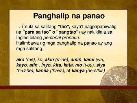 Panghalip Na Panao Filipino Instructional Materials Panghalip Na Panao