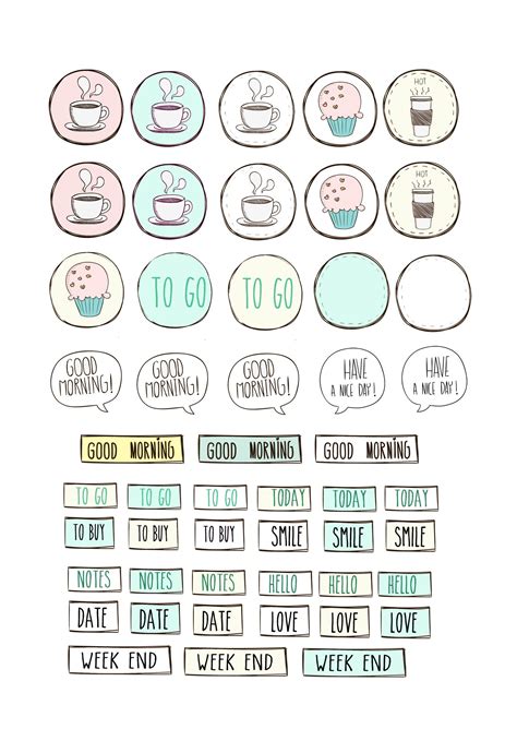 Free Printable Stickers Planner Printable Planner Stickers Planner