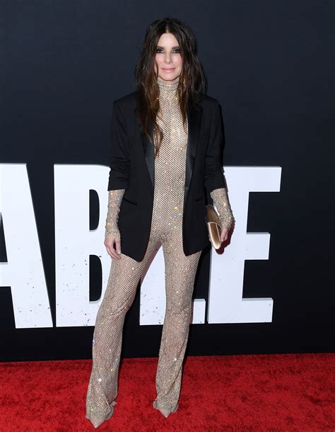 Sandra Bullock Brings Stella Mccartneys Crystal Catsuits To The Red