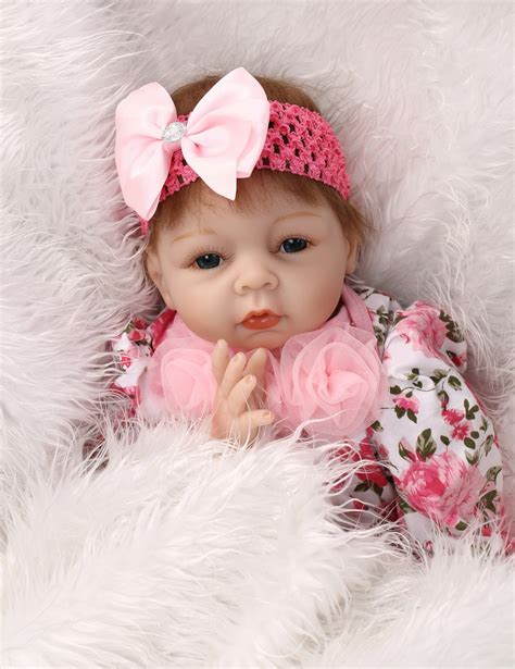 55cm Silicone Reborn Baby Dolls Toys For Girl Simulation Soft Newborn