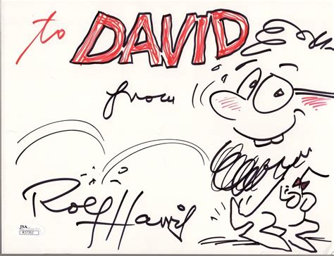 Rolf Harris Hand Signed 8x11 Original Drawing Very Rare To David Jsa