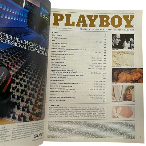 Playboy January 1991 Stacy Arthur Playmate Review Holiday Issue On