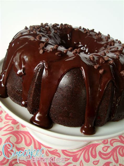 This homemade bundt cake is made even sweeter by a mocha glaze. Cupcake with Sprinkles: Chocolate Bundt Cake