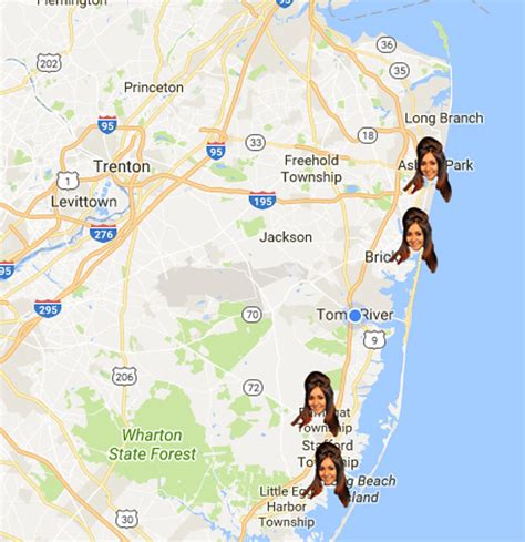 Jersey Shore Beaches Map