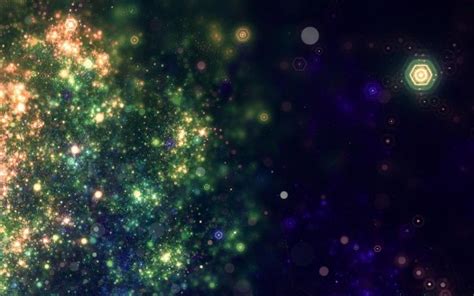 Green Blue Particles Dots Glitter Hd Abstract Wallpapers Hd