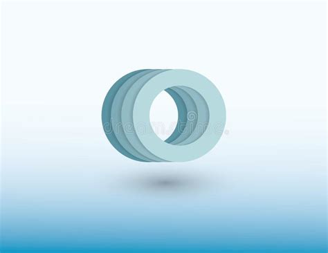 Circle Vector Logo Illustration Using Blue Color Meaning Rotation Or