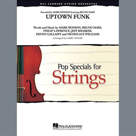 Uptown Funk Violin 3 Viola Treble Clef Sheet Music Larry Moore