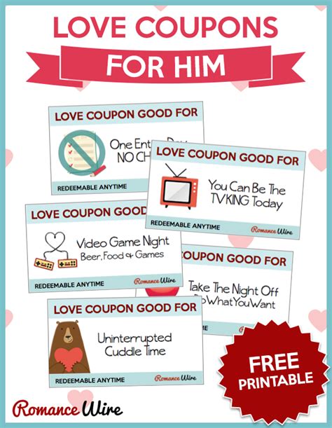 awesome love coupons for him romance wire