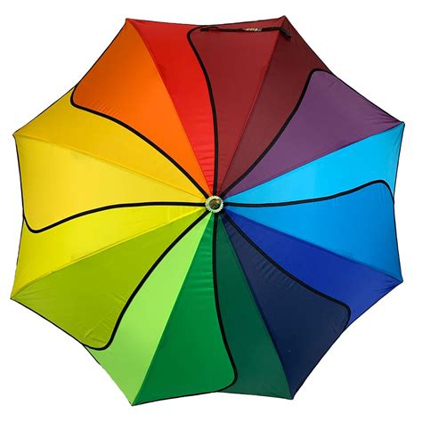 Rainbow Swirl Walking Stick Umbrella Exquisite Umbrellas