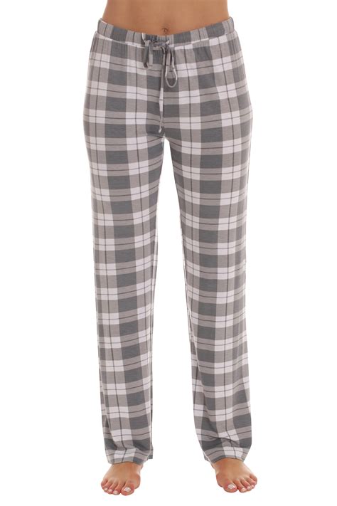 Followme Ultra Soft Solid Stretch Jersey Pajama Pants For Women Grey