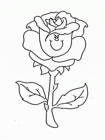 Coloring Pages Rose Roses Printable Colouring Flowers