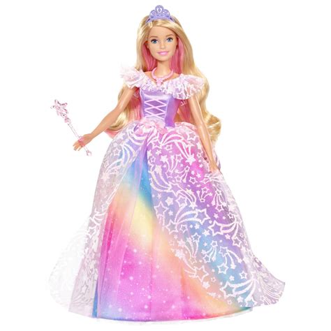 Barbie Dreamtopia Royal Ball Princess Doll Blonde Wearing Glittery Rainbow Ball Gown Walmart