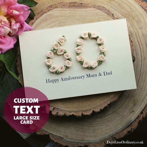 Engrave it with their names and. Diamond Wedding Anniversary Card Gift Parents Anniversary ...