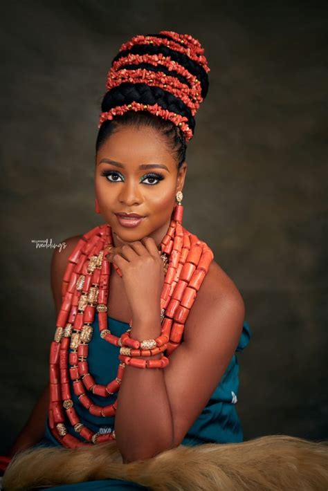 Coral Beads A Stunning Hairstyle Todays Igbo Bridal Beauty Look