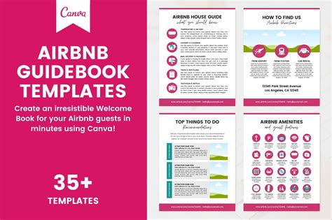 Airbnb Welcome Guide Book Templates | Canva Templates ~ Creative Market