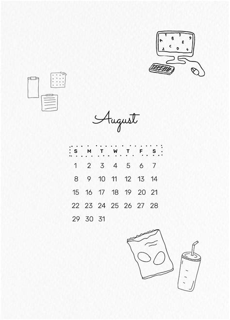Download Premium Vector Of August 2021 Printable Template Vector Month