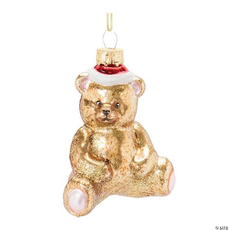 Teddy Bear Ornament Set Of 12 375h Glass Oriental Trading