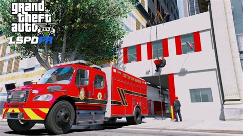 Gta 5 Firefighter Mod New Firehouse And Rescue Responding To Emergency