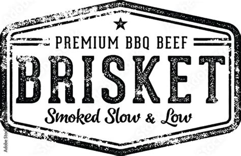 Bbq Beef Brisket Vintage Sign Stock Vector Adobe Stock