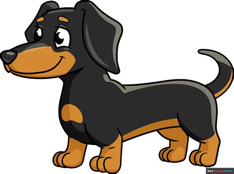 How To Draw A Dachshund Really Easy Drawing Tutorial