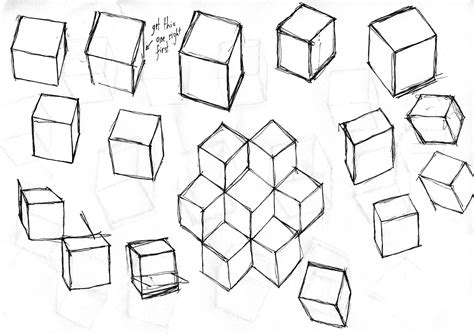 How To Draw 3d Cubes And Freehand Stars