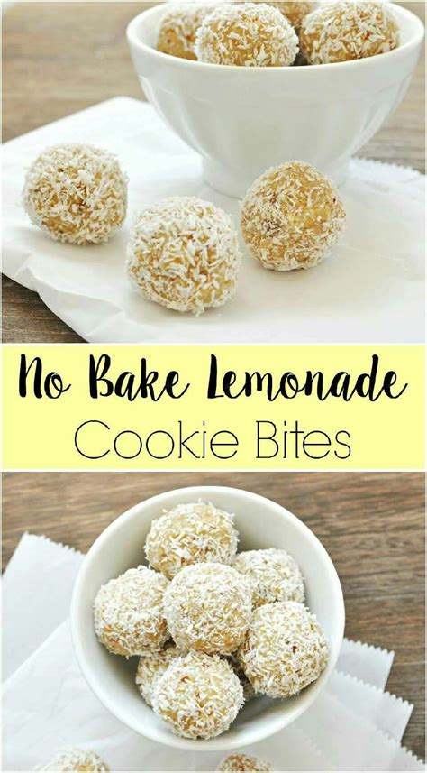 No Bake Lemonade Cookie Bites