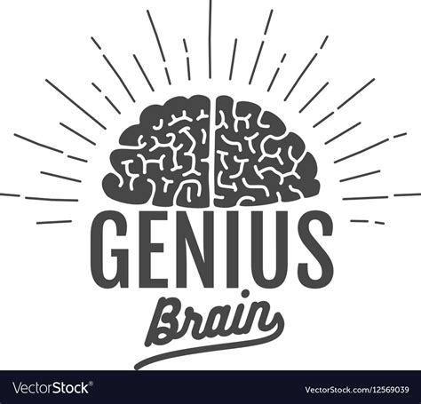 Genius Brain Logo Royalty Free Vector Image Vectorstock