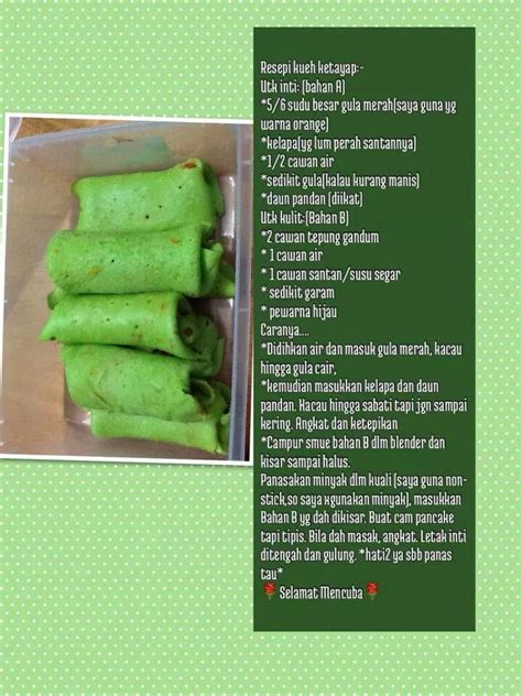 Kuih talam pulut hitam bahan a 100gm beras pulut hitam } direndam 250gm beras pulut putih } semalaman berasingan bahan b 250ml air 50ml santan pekat it is also known as kueh ketayap. Kuih ketayap | Diy food recipes, Recipes, Cooking recipes