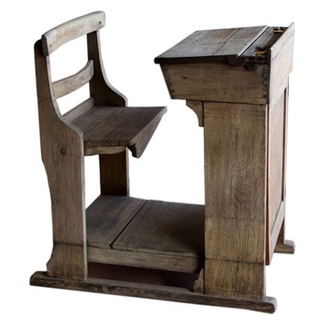 Victorian Oak Teachers Desk Vintage School Chairs Victorian