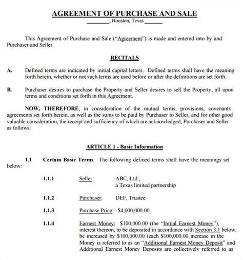 This document also serves as proof of the transfer of ownership of the vehicle. 12+ Purchase and Sale Agreements - Samples, Examples ...