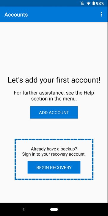 Back Up And Recover Account Credentials In The Authenticator App