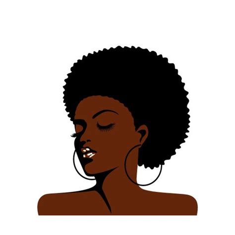 Afro Woman Silhouette Free Image