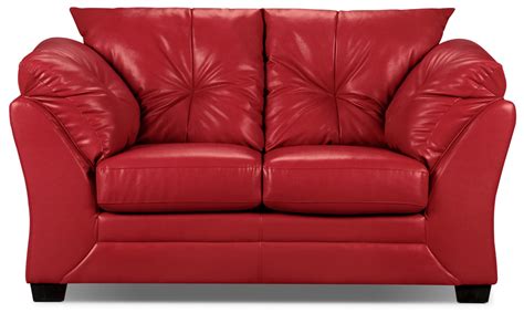 Max Faux Leather Loveseat Red The Brick