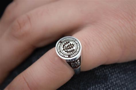 High School Class Ring Custom Engraving Personalized Signet Etsy