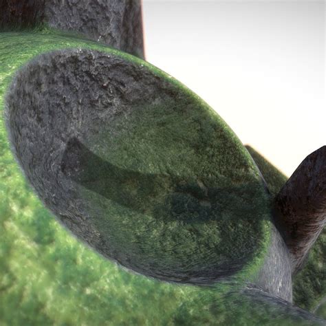 Moss On Rock Baked Textur Test Blender 292 Cgtrader