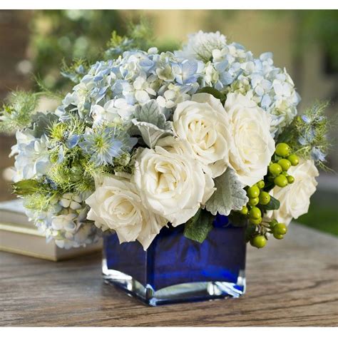 send the blue vase bouquet of flowers from design shop in glendale ca local… blue vase
