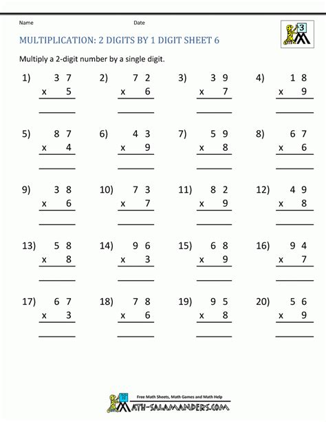 Worksheets On Multiplication For Grade 2 Printable Multiplication