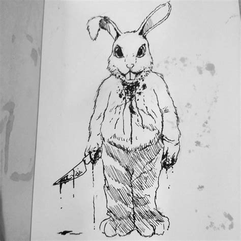 Creepy Bunny Drawing At PaintingValley Com Explore Collection Of Creepy Bunny Drawing