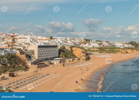 High View Of The City Beaches In Albufeira Portugal Editorial Photo Image Of Praia Rescue